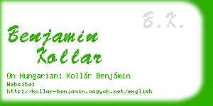 benjamin kollar business card